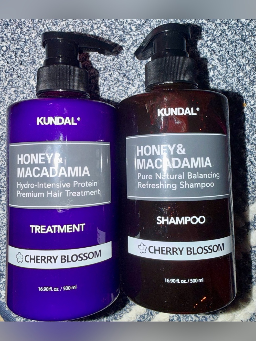 Honey & Macadamia Cherry Blossom Shampoo & Treatment Set — Purple & Brown